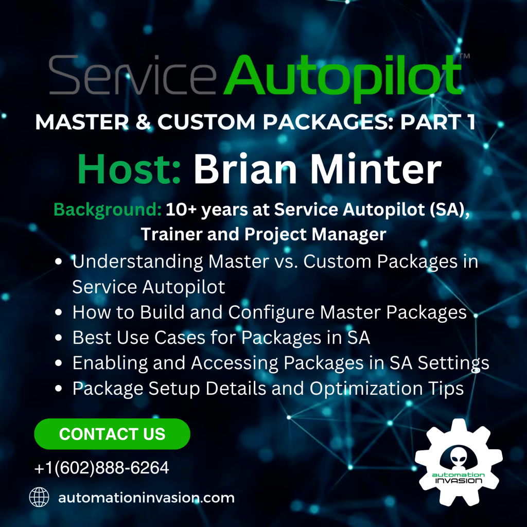Service Autopilot: Master and Custom Packages