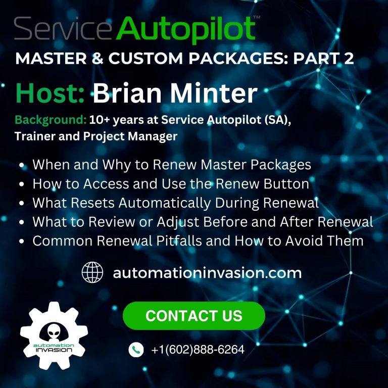 Master and Custom Packages in SA